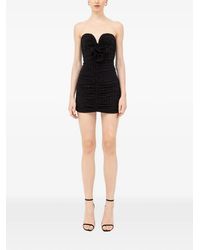 Nissa - Floral-Appliqué Mini Dress - Lyst