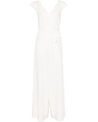 Herno - Belted V-Neck Jumpsuit - Lyst