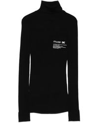 Elisabetta Franchi - Jersey con logo y cuello alto - Lyst
