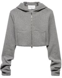 7 For All Mankind - Ruched-Sleeve Zip-Up Hooded Jacket - Lyst