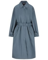 Fendi - Double-Belted Quilted Coat - Lyst