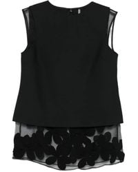 Liviana Conti - Sleeveless Flower-Applique Blouse - Lyst
