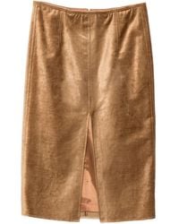 forte_forte - Velvet Split Skirt - Lyst