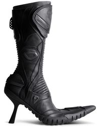 Balenciaga - Biker 90Mm Leather Boots - Lyst