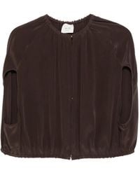 Alysi - Cut-Out Silk Cape - Lyst