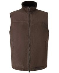 Canali - Shearling-Lined Suede Gilet - Lyst
