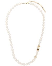 Sydney Evan - Collar en oro amarillo de 14 kt con perlas y diamante - Lyst