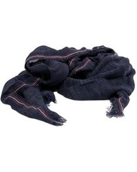 Brunello Cucinelli - Sciarpa A Righe Con Frange - Lyst