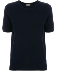 N.Peal Cashmere Cashmere Round-neck T-shirt - Blue