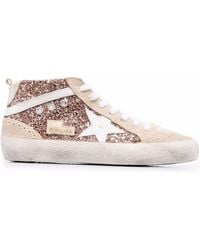 Golden Goose - Sneakers Mid Star con glitter - Lyst
