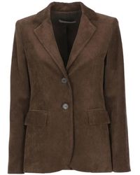 D.exterior - Veste À Simple Boutonnage En Façon Velours Côtelé - Lyst