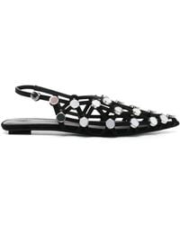 The Attico - Grid Slingback Sandals - Lyst