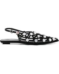 The Attico - Grid Slingback Sandals - Lyst