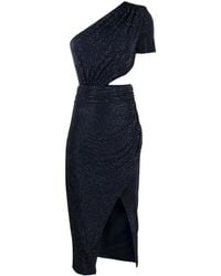 Self-Portrait - Abito Midi Con Dettaglio Cut-Out - Lyst