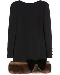 Valentino Garavani - Wool Crepe Short Dress - Lyst