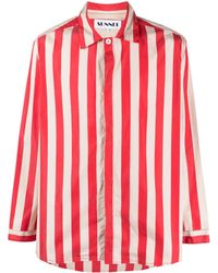 Sunnei - Striped-pattern Cotton Shirt - Lyst