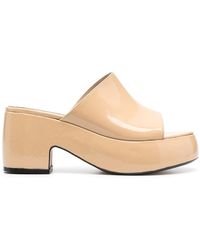 BY FAR - Leroy 80mm Patent Leather Mules - Lyst