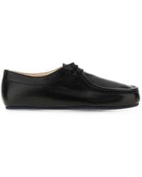 Jil Sander - Hood Lace-Up Leather Loafers - Lyst
