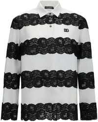 Dolce & Gabbana - Striped Polo Shirt - Lyst