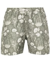 Sunspel - Leaf-Print Swim Shorts - Lyst