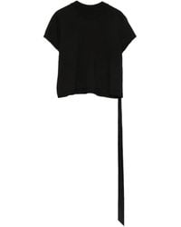Rick Owens - Strap-Detail Crop T-Shirt - Lyst