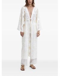 Greek Archaic Kori - Embroidered Tie-Fastening Kaftan - Lyst