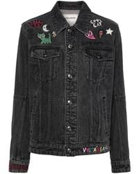 Zadig & Voltaire - Kasy Motif-embroidered Relaxed-fit Denim Jacket - Lyst