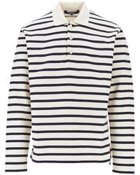 Junya Watanabe - Striped Long-Sleeve Polo Shirt - Lyst