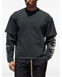 ROUGH - Layered-Sleeve Logo-Print T-Shirt - Lyst