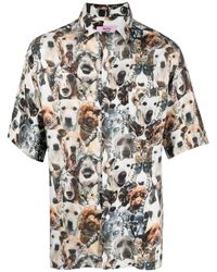 Martine Rose - Pet-print Short-sleeved Shirt - Lyst