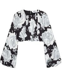 MSGM - Bluse mit Blumen-Print - Lyst