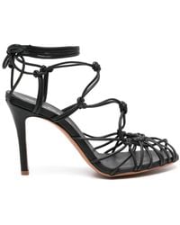 Forte Forte - Thin Heel Sandals With Leather Tubular Laces Shoes - Lyst