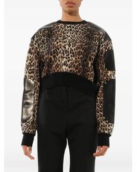 Givenchy - Jersey Corto Con Panel De Piel - Lyst