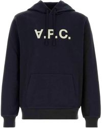 A.P.C. - Logo-Print Drawstring Hoodie - Lyst