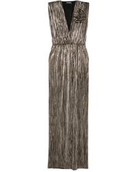 ROSERRY - Abito Midi Smanicato Con Scollo A V - Lyst