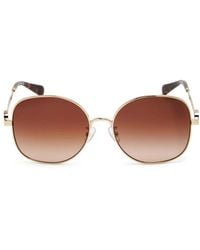 Tory Burch - Miller Oval-Frame Logo Sunglasses - Lyst