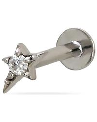 Lark & Berry - 14Kt Mini Shooting Star Diamond Stud Earring - Lyst