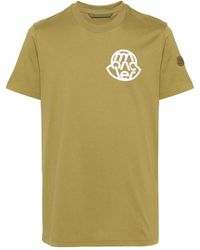 Moncler - Logo-Print Cotton T-Shirt - Lyst