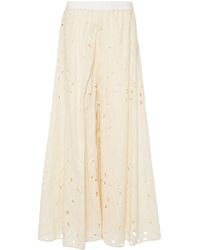 Gentry Portofino - Cut-Out Detailed Wide-Leg Trousers - Lyst