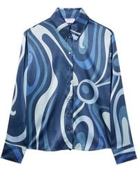 Emilio Pucci - Marmo-print Silk Shirt - Lyst