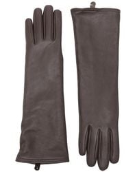 GANT - Long Leather Gloves - Lyst