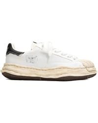 Maison Mihara Yasuhiro - Torn-Film Attached Canvas Sneakers - Lyst