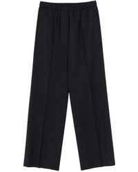 Peserico - Elasticated-Waistband Pressed-Crease Trousers - Lyst