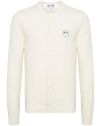 COMME DES GARÇONS PLAY - Wool Cardigan - Lyst