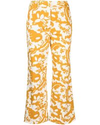 Incotex - Floral-print Cropped Trousers - Lyst