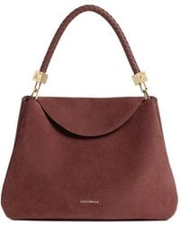 Coccinelle - Medium Tiggy Braided-Handle Suede Tote Bag - Lyst