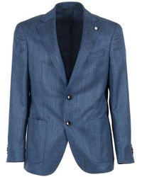 Luigi Bianchi - Herringbone Single-Breasted Blazer - Lyst