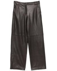 Liviana Conti - Leather Straight-Leg Trousers - Lyst