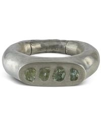 Parts Of 4 - Sterling- Thick Roman Aquamarine Bracelet - Lyst