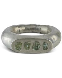 Parts Of 4 - Bracelet Thick Roman En Argent Sterling Serti D'Aigue-Marine - Lyst